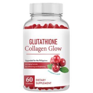 Wholesale Cranberry Flavored Collagen Glutathione Gummies Customizable Shape Formula Packaging